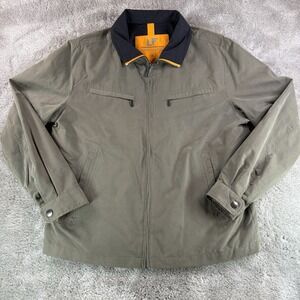 London Fog LF Lightweight Golf Jacket Mens Large Olive Full Zip Windbreaker Coat